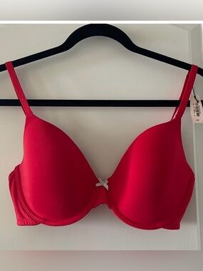 Victoria’s Secret Red Cotton Bra Size 36D - New With Tags